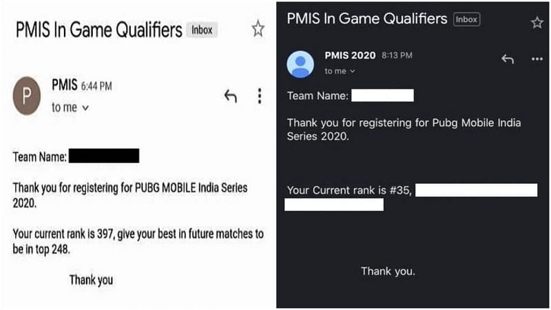 PMIS 2020 Online Qualifiers Spam Mails
